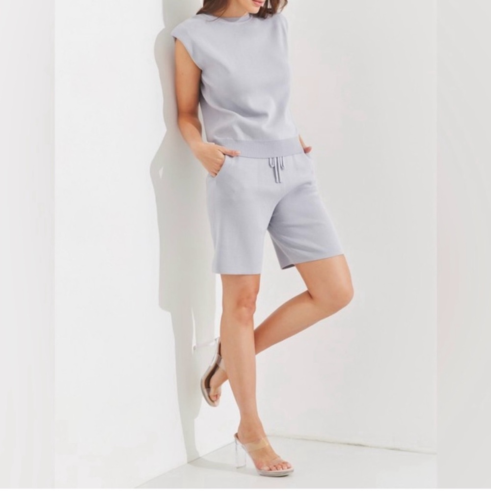 Women's Gray Shorts Set